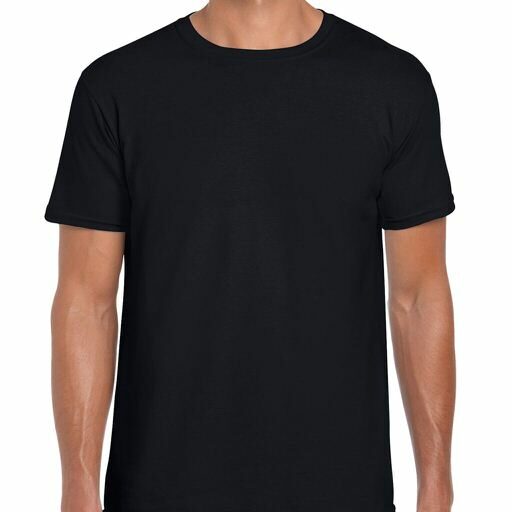 Tricou Gildan Softstyle personalizat pentru barbați/unisex negru față