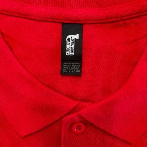 Tricou polo personalizat premium, gildan roșu